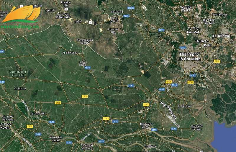 Hình vẽ vệ tinh đường tỉnh 827B