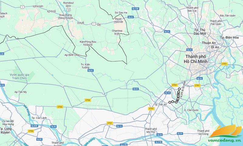 Hình vẽ vệ tinh đường tỉnh 833B