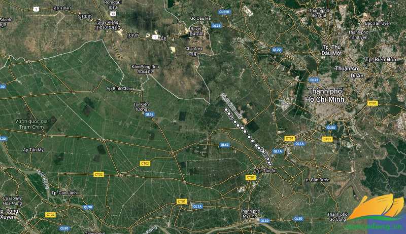 H&igrave;nh vẽ vệ tinh đường tỉnh 834