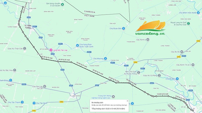 H&igrave;nh vẽ vệ tinh đường song h&agrave;nh Quốc lộ 62