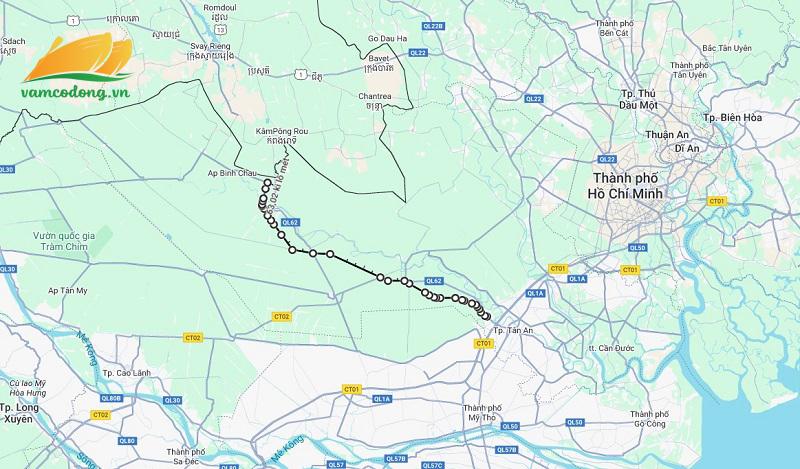 H&igrave;nh vẽ vệ tinh đường song h&agrave;nh Quốc lộ 62